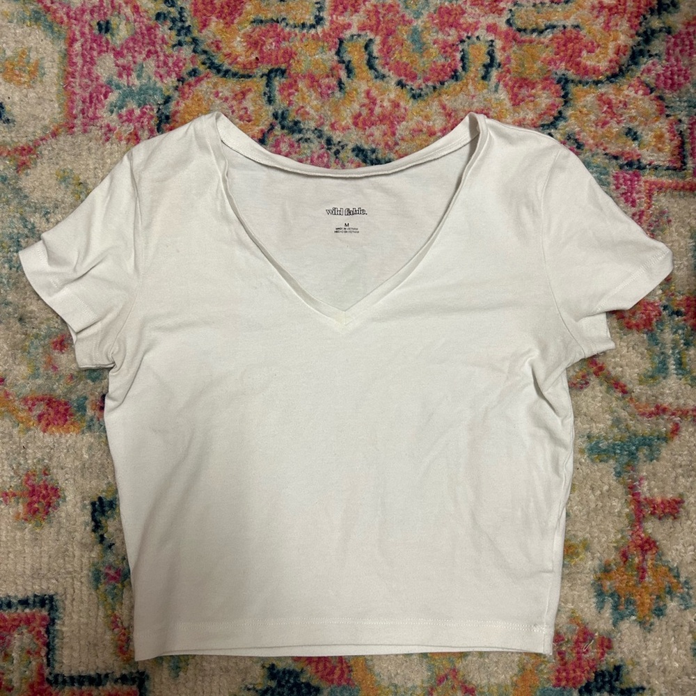 White crop top